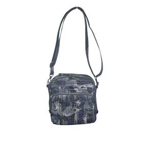 Lug Ranger Camo Print Quilted Nylon Travel Organizer Adjustable Crossbody blue